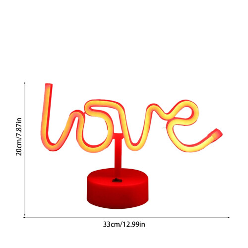 Heart-Shaped LED Neon Light – USB or Battery Powered 2