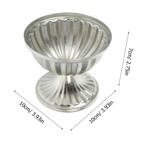 Vintage Iron Vase Silver 11 cm 1