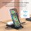 Ασύρματος σταθμός φόρτισης 15W 3 σε 1 για Android, iPhone, Apple, Samsung, iPad 4