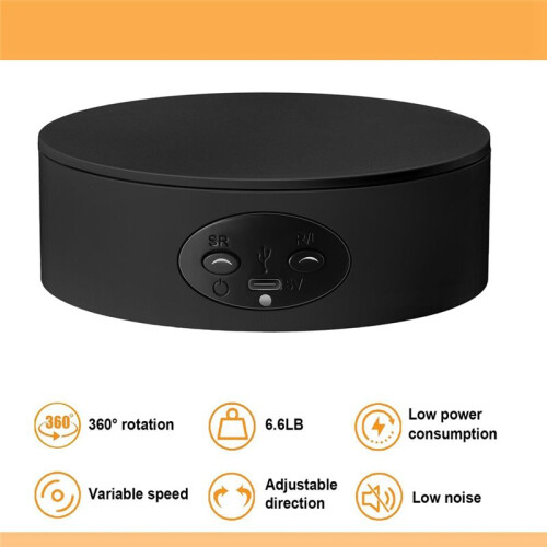13cm Automatic Turntable, Live Broadcast Jewelry Model Video Electric Rotating Table, Panoramic Display Table B 1