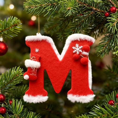 26-Piece Christmas Alphabet Ornament Set 1
