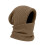 Set invernale da donna con cappello e sciarpa color caffè 4