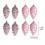 8-teiliger rosa Weihnachtsbaumschmuck, 9 cm 2