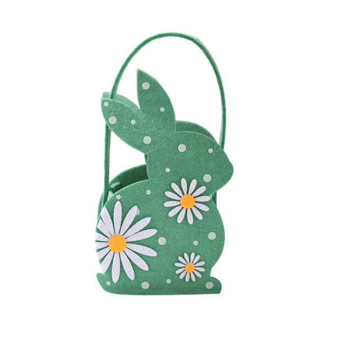 Easter Egg Bag – Green Non-Woven, 21x12x9cm 1