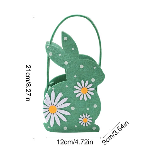 Easter Egg Bag – Green Non-Woven, 21x12x9cm 2