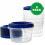 32 oz Clear Deli Containers with Blue Twist Lids (6 Pack) 4