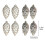 Christmas Tree Ornaments Beige Plastic 3.5in 8-Pack 2