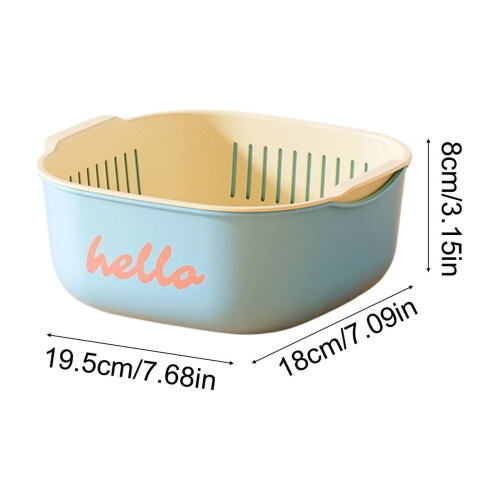 Double-Layer Plastic D-Rain Basket, Multi-Functional Storage Basket for Home Organization – Compatible with Household Items 2