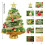 Mini Lighted Tabletop Christmas Tree with Ornaments 2