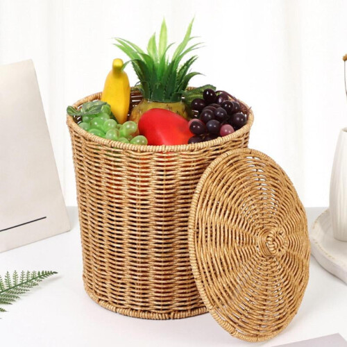 Bamboo Laundry Basket with Lid, Large Opening 1