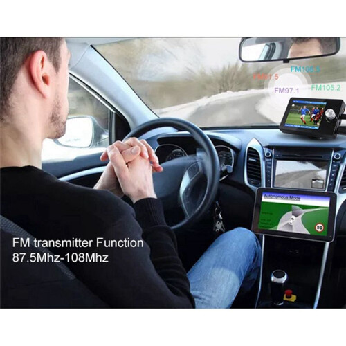Receptor de Transmissão Digital DAB/DAB+ de 2,8 Polegadas com Transmissor FM, MP3, AUX para Carros Europeus - Display de Vídeo Colorido 2