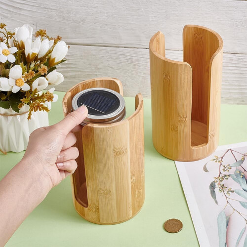 2-Pack Wooden Mason Jar Lid Organizer Rack 2