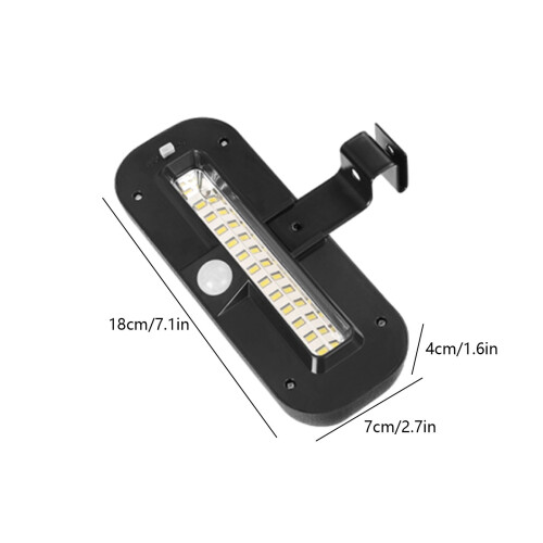 Luminária de parede solar com sensor de movimento e LED para exterior. 2