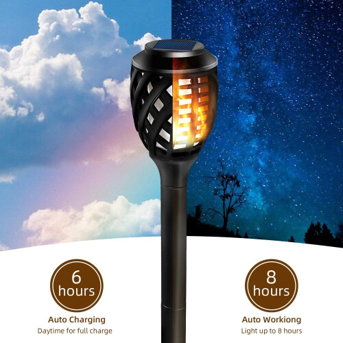 Grand Patio Outdoor8Packs Ηλιακά Φώτα, Ανθεκτικό στο Νερό Φλόγες που Τρεμοπαίζουν, Φωτιστικό 2