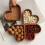 4pcs Solid Wood Candy Tray Natural Walnut Serving Platter Stackable Nut Bowl  Heart Shape Dessert Storage Box 3
