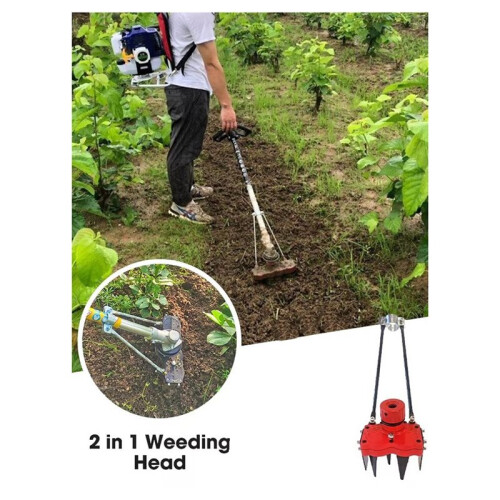 2-in-1 Weeding Wheels Weeder Attachment for Efficient Grass Removal and Garden Maintenance 1