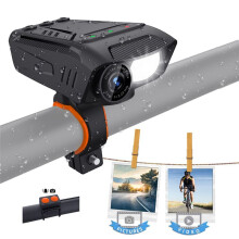 1080P 30FPS Multifunctionele Fietscamera Fiets-/Motorcamera Regendicht met LED-Zaklamp Fietshoorn