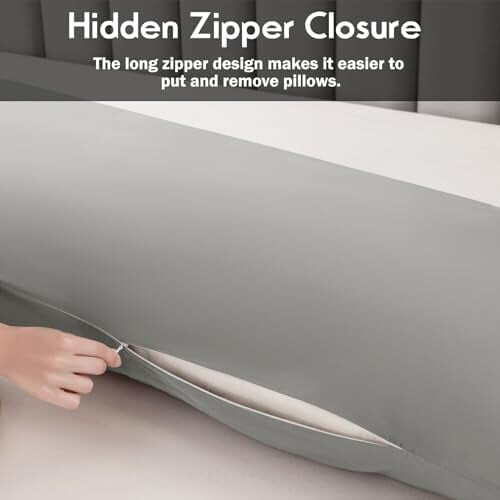 Rayon Curved Pillowcase with Zipper 20x54in 1