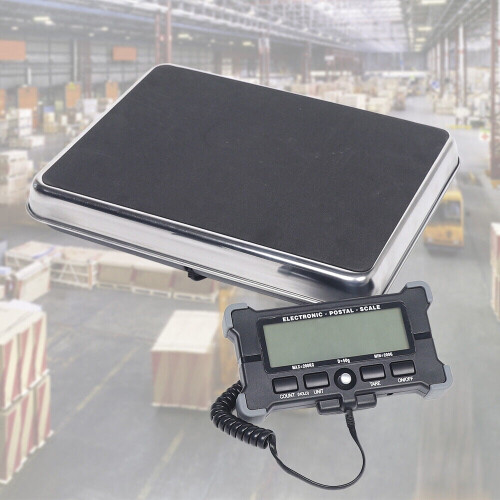 DENEST 440lb Postal Scale Digital Shipping Electronic Mail Packages Scale Stainless USB 1
