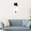 Cat Wall Clock Gift Practical Modern Hanging Clock for Shop Classroom Indoor L 8