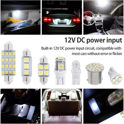 42 Pieces Interior Car Lights, Super Bright White Dome Tail Cab Lights Bulb Kit Set , LED Bulb 2
