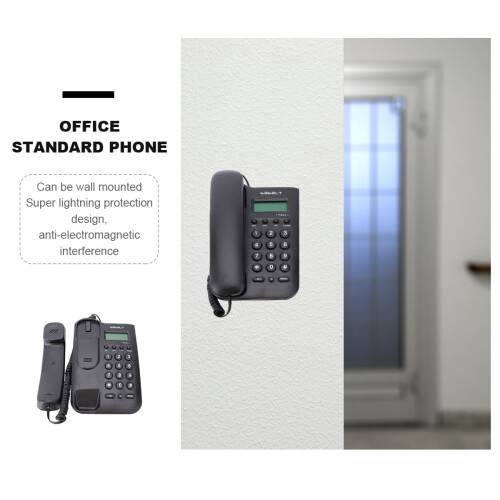 OUNONA telefon ścienny przewodowy czarny 1