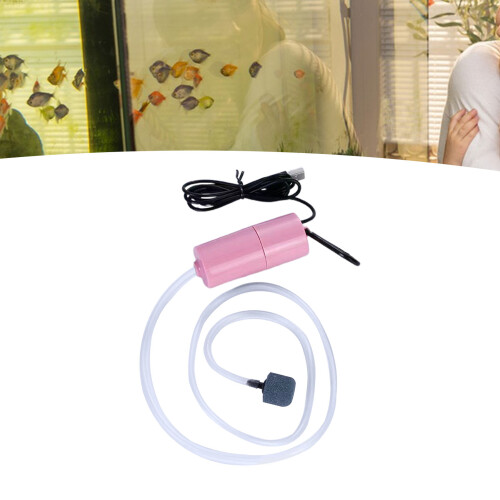 Mini-USB leise Aquarien-Luftpumpe ABS rosa 2