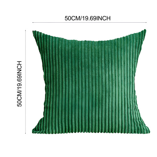 Marineblå stribet polyesterpude 20" x 20" (2-pak) 2