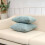 Marineblå stribet polyesterpude 20" x 20" (2-pak) 5