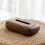 Pebble Style Style Walnut Wood Tissue Box Desktop Tissue Case Office Bedside Table Decoration Storage Box Kitchens 3