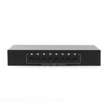 8 in 2 Out 8 Way AV Switcher 3 RCA Video L/R Audio Box Selector 8 in 2 Out Audio Video RCA Switcher