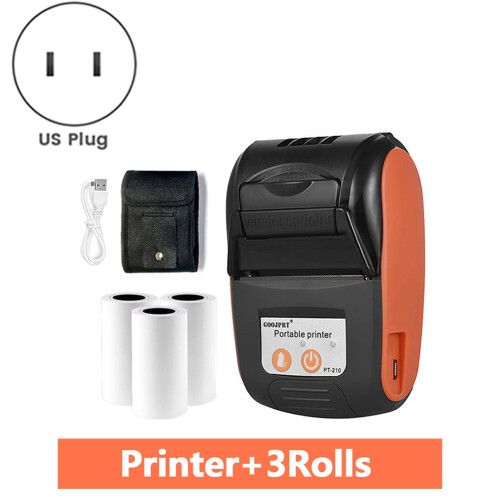 GOOJPRT Draagbare  Thermische Printer Handheld 58mm Bonprinter voor Ios Android Telefoon US PLUG 1