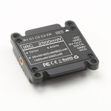 5.8G 2.5W VTX 72CH MMCX FPV-Videozender PIT/25mW/400mW/800mW/1500mW/2500mW voor FPV-Racedrone met Groot Bereik