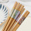5 ζευγάρια Chopsticks Επαναχρησιμοποιήσιμα αντιολισθητικά μπαμπού θερμομονωτικά 5
