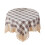 Round Linen Tablecloth 90x90cm Brown 2