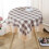 Round Linen Tablecloth 90x90cm Brown 4