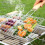 Panier de cuisson pliable en acier inoxydable pour barbecue 3