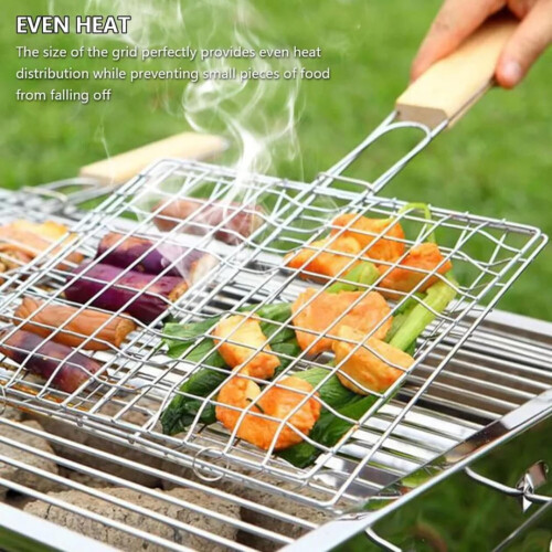 Panier de cuisson pliable en acier inoxydable pour barbecue 2