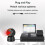 2D QR Barcode Scanner Wireless  Hands-Free Omnidirectional USB Barcode Reader 1D QR Screen Barcode Scanning 3