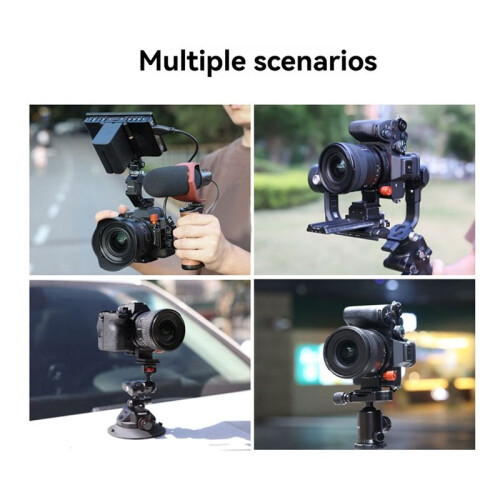 VRIG Suporte de Anel de Montagem para Montagem para  e com Arca para Placa de Liberação Rápida com Roscas de 1/4 Polegadas e 3/8 Polegadas 1