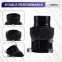 High Precision 1.25inch Double Helical Focuser with Brass Compression 1.25inch Adapter for Astronomical Telescope