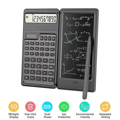 Solar Scientific Calculator with LCD Notepad Functions Professional Portable Foldable Calculator for Students 2