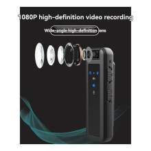 Câmera de Pequeno Porte HD1080P para Aplicação da Lei, Gravador de Vídeo Digital com Visão Noturna Infravermelha e Clipe Traseiro com 128 GB