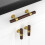 Gold Cabinet Knobs Walnut Wood Grain Metal 25 Pack 2