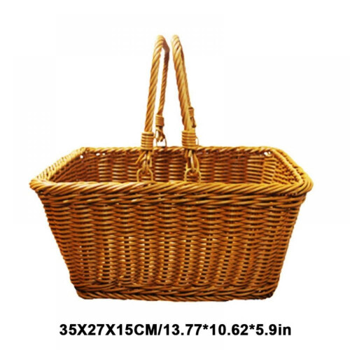 Cestino da picnic in vimini, contenitore per picnic, feste e barbecue. 1