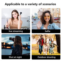 Q12S Perche à Selfie Pliable Sans Fil avec Obturateur à Distance et Trépied pour Android