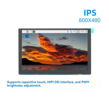 5 Inch QLED Display Interface Panel Multi-Point Touch for Raspberry Pi 4B/3B/2B and Other Full Range Motherboards