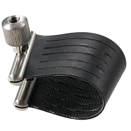Compacte Leren Rietbinder voor Saxofoonmondstuk 2