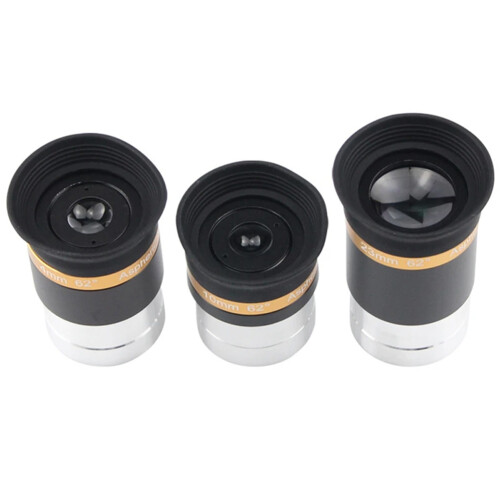 3 PÇS/SET 1,25 Polegadas 62 Graus 4mm 10mm 23mm Telescópio Astronômico Asférico Conjunto de Combinação de Ocular  Angular 2