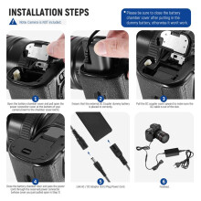 8V 3A Replacement Dummy Battery Coupler Kit with  Coupler & AC Adapter for  LP-E6/E6N/E6N Cameras EU Plug